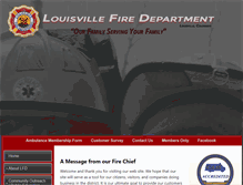 Tablet Screenshot of louisvillefire.com